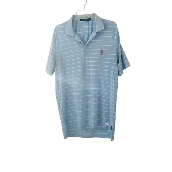 Men's Med Ralph Laurel LRX Performance Stretch Short-Sleeve Polo Shirt - Picture 1 of 7